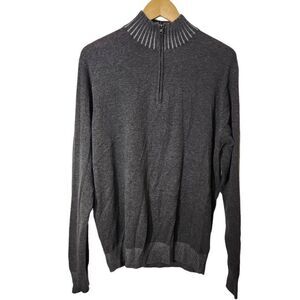 Pronto Uomo Blue Men's quarter zip gray sweater size XL